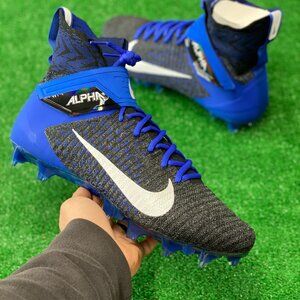 Nike Alpha Menace Elite 2 Mid Mens Football Cleats Blue BV2077-007 NEW Size 13